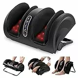 Snailax Shiatsu-Fußmassagegerät mit Wärme, Beinmassagegerät elektrisch mit Kneten und Rollen, Wadenmassagegerät zur Entspannung, Fußmassage, Geschenke