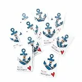 Logbuch-Verlag 20 kleine Anker Gastgeschenke mit roten Herz Hochzeit Geburtstag Abschied Silvester Team Kollegen
