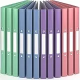 ACROPAQ - 12 x Ringbuch A4 - Mit 2 Ringen, Mit Rückenetiketten, Rückenbreite 2,5 cm, Wind, Natur Farbkollektion - Ringhefter, Ringordner, Ordner A4 Schmal, Ringmappe A4, Schulordner