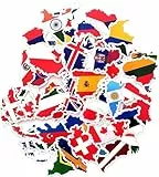 Aufkleber Nationalflaggen Länder Landkarte Aufkleber Reise Vinyl Laptop Gepäck Koffer Wasserflasche Autoflaggen Autoaufkleber Deutschland Flagge