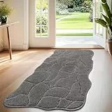 Biscpro Fußmatte Innen Weicher 60 x 150 cm, Türmatte rutschfeste Waschbar Fussmatte, Schmutzfangmatte,Läufer Teppich für Hund, Eingang, Flur, Küchen, Korridor