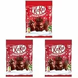 KitKat NESTLÉ KITKAT Festive Friends Schokoladen-Mix, Mini-Weihnachtsfiguren aus Milchschokolade mit Knusperstückchen, 3er Pack (1 x 65g)