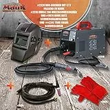 MAUK Multi - Schweißgerät MMSG KOMPLETT SET mit: MIG/MAG Schweißbrenner, True-Color Schweißhelm, Schweißhandschuhe