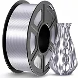 JAYO PLA Silk Filament 1.75mm, Shiny PLA 3D Drucker Filament, 1.1kg Spulen, Neatly Wound Filament, Maßgenauigkeit +/- 0.02, Silk PLA Silber