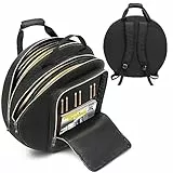 Damero 22' Tasche für Becken, Doppelschichtiges Beckentasche mit 6 mm gepolsterter Trennwand, Griffe und Rucksackgurte für Trommelbecken und Zubehör