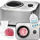 ProfiCook Eismaschine und Joghurtbereiter | Eis in 20 min. | für bis zu 1500ml | Eismaschine mit Kompressor | für Eis & Frozen Joghurt | Inkl. Rezeptvorschläge, Spachtel und Messbecher | PC ICM 1268