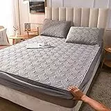 WWQQ Bettmatratzenbezug Spannbetttüche Fitted Sheets Doppel- / Einzelschutz All-Inclusive Bedsure Verdicken Sie den Matratzenbezug und Spielen Sie eine wasserdichte, Anti-milde, antibakterielle Rolle