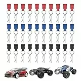 FICOFISE 30 Stück RC Karosserie Clips mit Aufreißlaschen, RC Körper Shell Pin, Edelstahl Rc Karosserieklammern Bent Springy, RC Car Clips für 1/14 1/16 1/18 Fernbedienung Auto Shell Modell Ersatzteil