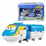 Super Wings Transforming Flugzeug Tony, ca. 12,7 cm große, verwandelbares Spielzeug Flugzeug und Roboterfigur für 3 4 5 6 7 Jahre alte Jungen und Mädchen, Blue