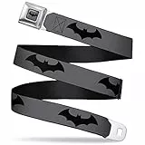 Buckle-Down Gürtel Full Color Seatbelt Belt-Retro Bat Logo Gray/Black X-Large Webbing, Mehrfarbig, 1.5' Wide-32-52 Inches in Length