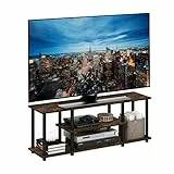 Furinno Turn-N-Tube No Tools 3D 3-stufiger Entertainment-TV-Ständer, 29.7 (D) x 111.3 (W) x 41.1 (H) cm, Bernsteinkiefer/Schwarz