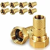 Premium X 10x F-Stecker 4mm Set Für Koaxialkabel F-Aufdrehstecker Antennenstecker Sat Empfang