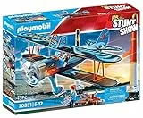 PLAYMOBIL Air Stuntshow 70831 Doppeldecker Phönix, Spielzeug-Flugzeug mit Motorgeräuschen, Spielzeug für Kinder ab 5 Jahren