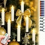 Koopower 20er LED Kerzen mit Timer, IP64 Dimmbar Kerzenlichter Flammenlose Weihnachtskerzen für Weihnachtsbaum, Weihnachtsdeko, Hochzeit, Geburtstags, Party-Warmes Weiß
