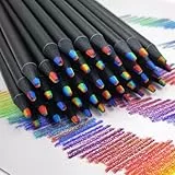 NAROSEBE 30 Stück Regenbogen Buntstifte 7 in 1 Farbe Bleistift Bunter Holzstifte Regenbogenstifte Farbstifte Kinder Mehrfarbig Bleistifte Multi Buntstift für Kunst, Zeichnen, Färben, Skizzieren