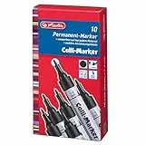 10 Herlitz Permanentmarker 'Colli Marker' / 1-4mm / rund / Farbe: schwarz