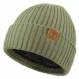 OZERO Winter Beanie Mütze,Thermo Strickmütze Laufmützen Wintermütze für Herren und Damen (DE/NL/SE/PL, Alphanumerisch, Einheitsgröße, Grün)