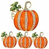 Ciieeo 4stücke Kürbis Serviettenringe Für Herbst Und Thanksgiving-Dekoration Elegante Serviettenhalter Für Restaurant Und Hotel Orangefarbene Und Goldene Akzente