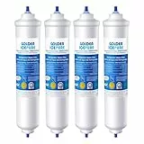 GOLDEN ICEPURE Wasserfilter Kühlschrank Kompatibel mit Samsung DA29-10105J, DA29-10105J HAFEX/EXP, DA99-02131B, WSF-100, EF9603, HAIER LG Inline-Kühlschrank,4 Stück