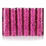KarneLux Luftschlangen 'Pink Glitzer Metallic' - Partydekoration für Geburtstage, Hochzeiten und Silvester - 6er Pack