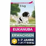 Eukanuba Hundefutter mit frischem Huhn für mittelgroße Rassen, Premium Trockenfutter für ausgewachsene Hunde, 3 kg
