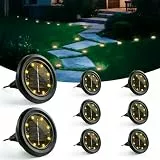 Hqynss 8 Stück Solar Bodenleuchten Aussen, 8 LED Solarleuchten Garten, Gartenbeleuchtung Solar IP65 Wasserdicht Lange Lebensdauer, Solarlampen für außen Garten Rasen Auffahrt Gehweg Patio, Warmweiß