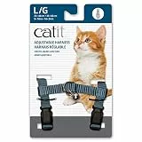 Catit Nylon Adjustable Cat Harness, Large, Blue by Catit