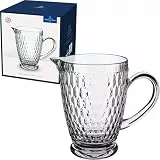 Villeroy & Boch - Boston Glaskrug 1 Liter Klar, Spülmaschinenfest, Glas Karaffe, Wasserkrug, Kanne, Wasserkaraffe Glas, Kristallglas