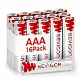 BEVIGOR AAA Lithium-Batterien 16 Stück, 1.5V 1200mAh High Capacity AAA-Batterien, Nicht Wiederaufladbare AAA-Batterien, Geeignet Für Taschenlampen, Spielzeug und Andere Arten von Haushaltsgeräten