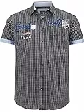Jan Vanderstorm Herren Kurzarmhemd Ajule dunkelblau, 4XL (XXXXL) - 49/50