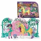 Unicorn Academy - Ava und Einhorn Leaf Stall Spielset mit Farbwechseleffekt und ca. 12 cm großen Originalfiguren zur beliebten Netflix Serie, mit 15 Accessoires, für Kinder ab 4 Jahren