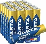 VARTA Batterien AAA, 24 Stück, Longlife Power, Alkaline, 1,5V, für Spielzeug, Funkmäuse, Taschenlampen, Made in Germany