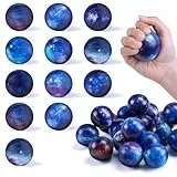 Koogel 12 Stück Blau Sternenhimmel Stressbälle, 5cm Antistressbälle Stressabbau Spielzeug for Kinder Erwachsene Geburtstagsgeschenke