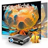 4K Beamer Ultra HD 2300ANSI Tageslicht Projektor Heimkino HDR10 WiFi6 Bluetooth NFC Smart Android Beamers Autofokus/Trapezkorrektur HDMI ARC USB WLAN Streaming Apps Kino Gaming Film Indoor Outdoor
