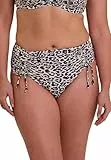 SANS COMPLEXE Damen Samoa Bikini Bottoms, Linen Animal Print, 48-50 EU