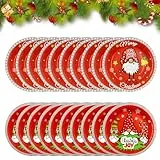 20Pcs Weihnachten Pappteller 23cm Weihnachts-Party-Teller Elfen-Weihnachtsmann-Thema Weihnachten Teller Einweg Weihnachten Pappteller für Geburtstag Weihnachten Party Supplies Tischdekorationen