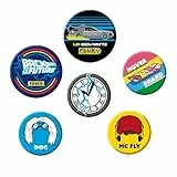 ABYstyle - Zurück in die Zukunft Pack mit Symbolen, 4 badges de 2,5 cm, 2 badges de 3,2 cm, Metall