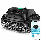 WYBOT C1 pool robot with battery Intelligent route planning, fully automatic pool cleaner floor, waterline, and wall cleaning, powerful triple motor runs for 150 minutes, 150 ㎡-Schwarz