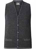 Jan Vanderstorm Herren Strickweste Tane grau, 4XL (XXXXL) - 68/70