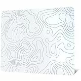 Glas-Mauspad für Gaming, weißes topografisches hartes Gaming-Mauspad, professionelles großes Mauspad, 410 mm x 310 mm, spezielle Glasoberfläche mit verbesserter Präzision und Geschwindigkeit