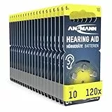 ANSMANN Hörgerätebatterien Typ 10 gelb PR70 P10 ZL4, 120 Stück, Sparpack Vorratspack,Batterien für Hörgeräte & Hörhilfen,leicht greifbar