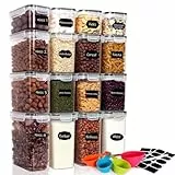 CALIYO Vorratsdosen mit Deckel Luftdicht, 16er Vorratsbehälter Set, Aufbewahrungsbox Küche BPA-frei zum Aufbewahren Getreide, Mehl, Zucker
