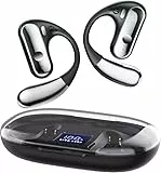 EUQQ Open Ear Bluetooth Kopfhörer, Kabellos Mit 4 Mic, 40 Std Dual LED Anzeige Type-C, IP7 Wasserdichte ENC Sport Kopfhörer