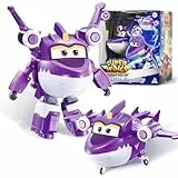 Super Wings Transformer Spielzeug Sally, 2 in 1 Action Figur, 12,7 cm großes Flugzeug-Roboter, Transformer-Spielzeug für Jungen und Mädchen ab 3 Jahren, Purple