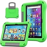 DJ&RPPQ 8 Tablet-Schutzhülle für Kinder(Version 2024/2022/2020), leicht, kindersicher, stoßfester Griff und Ständer,Nicht geeignet für iPad Air 8 Inch Tablets.Green