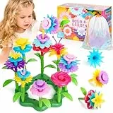 Uilfsur Blumengarten Spielzeug ab 3 Jahre Mädchen,Blumen Steckspiel,Montessori Spielzeug Motorikspielzeug,DIY Bouquet Sets ab 3 4 5 Jahre Mädchen Junge Geburtstags Geschenk
