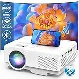 Mini Beamer, 5G WiFi Bluetooth Projektor Full HD 1080P, AKATUO 12000L Beamer Klein mit 50% Zoom, Heimkino Beamer für Handy Phone, Kompatibel mit Smartphone/HDMI/USB/Fire TV Stick