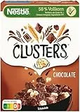 Nestlé CLUSTERS Schokolade, Cerealien aus 59 % Vollkorn, mit Schokolade & Mandeln, enthält Vitamine, Calcium & Eisen, 1er Pack (1x330g)