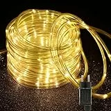 Auting 20M 200 led Lichtschlauch Warmweiß, Led Lichterkette außen mit Timer, 8 Modi IP65 Wasserdicht, Ideal für Aussen, Weihnachtsbeleuchtung, Deko, Party