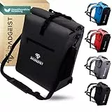RADGEIST 3in1 Fahrradtasche für Gepäckträger - Fahrrad Rucksack - Gepäckträgertasche mit Reflektoren - Umhängetasche - mit Laptopfach - 100% wasserdichte Tasche- 25L - schwarz